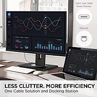 VIEWSONIC Docking Monitor with USB-C, Ethernet and Ergonomic Stand