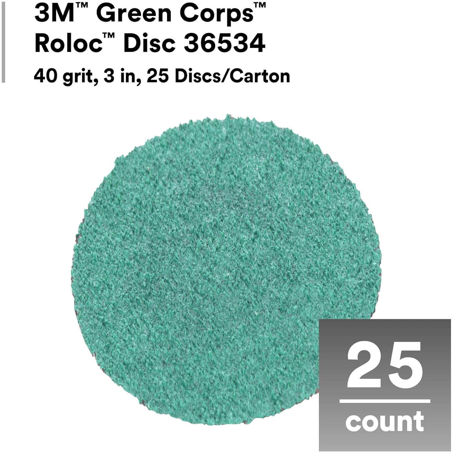 3M Green Corps Roloc Disc Heavy-Duty Quick-Change Sanding Discs