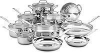 Cuisinart 17-Piece Cookware Set, Chef's Classic Steel Collection 77-17N