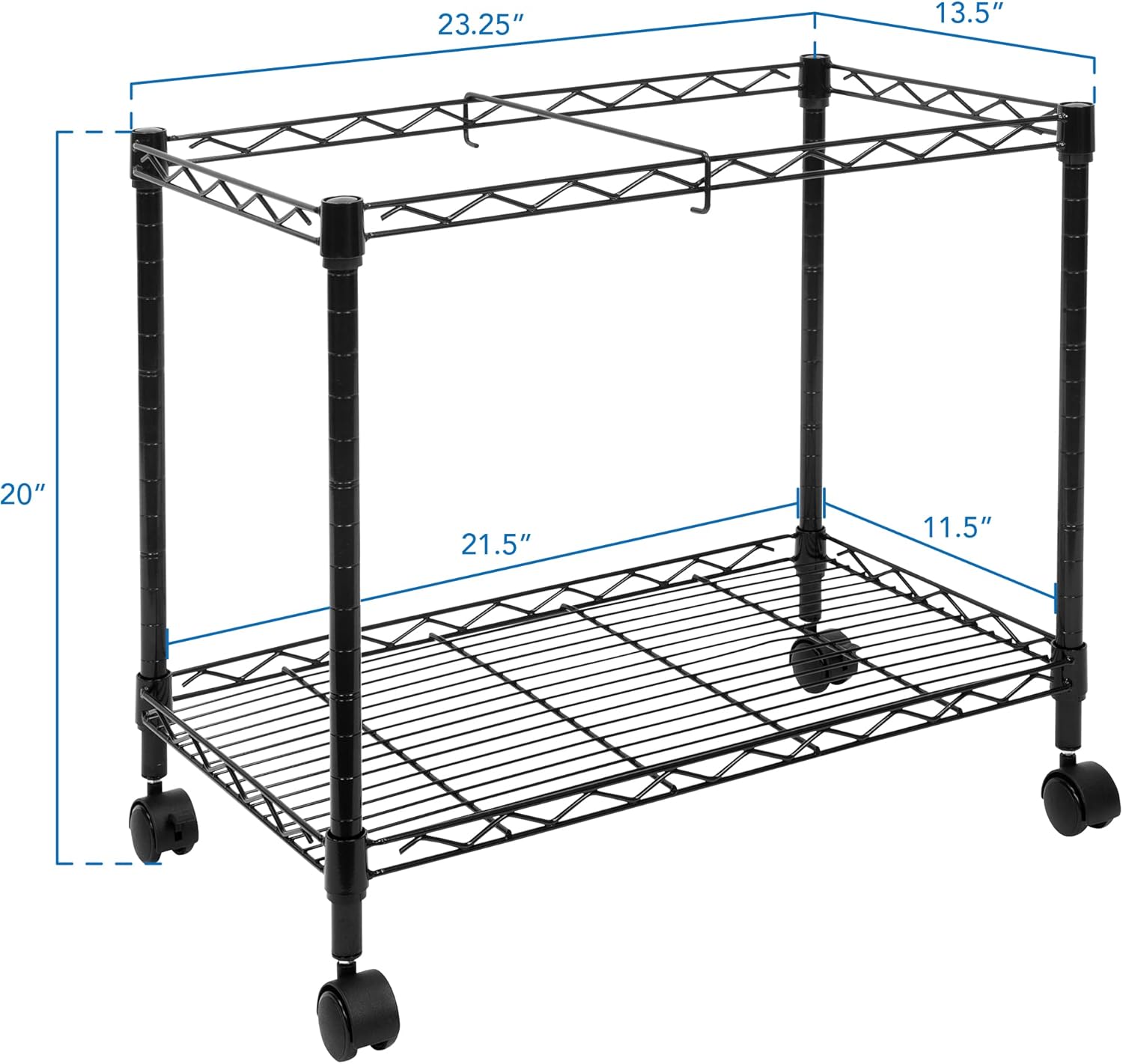 Mount-It! Rolling File Cart with Locking Casters, Mobile Filing Cabinet for Letter and Legal Size Folders