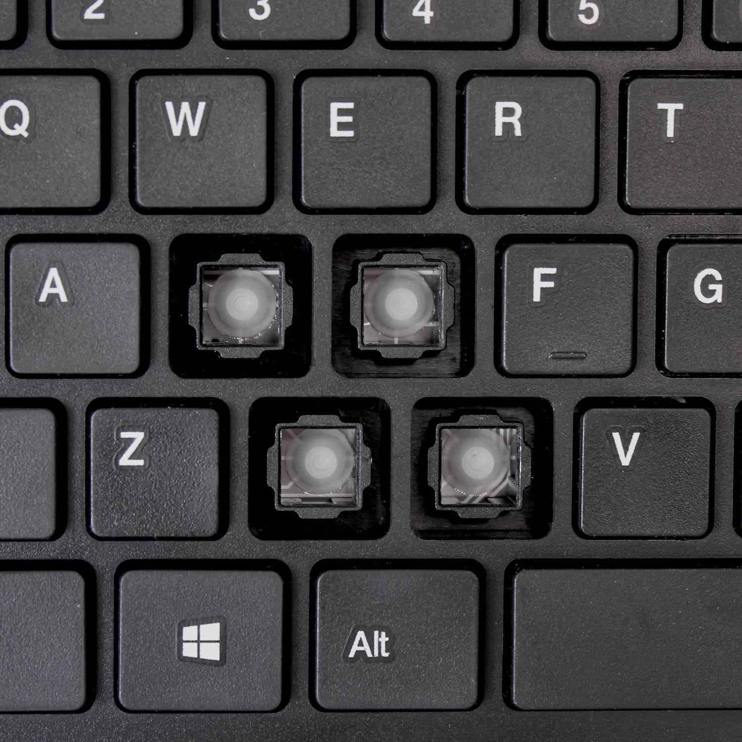 Adesso AKB-111UB SlimTouch Mini Keyboard, USB/PS2, Black