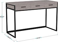 Martha Stewart Ollie Home Office Desk with 3 Drawers