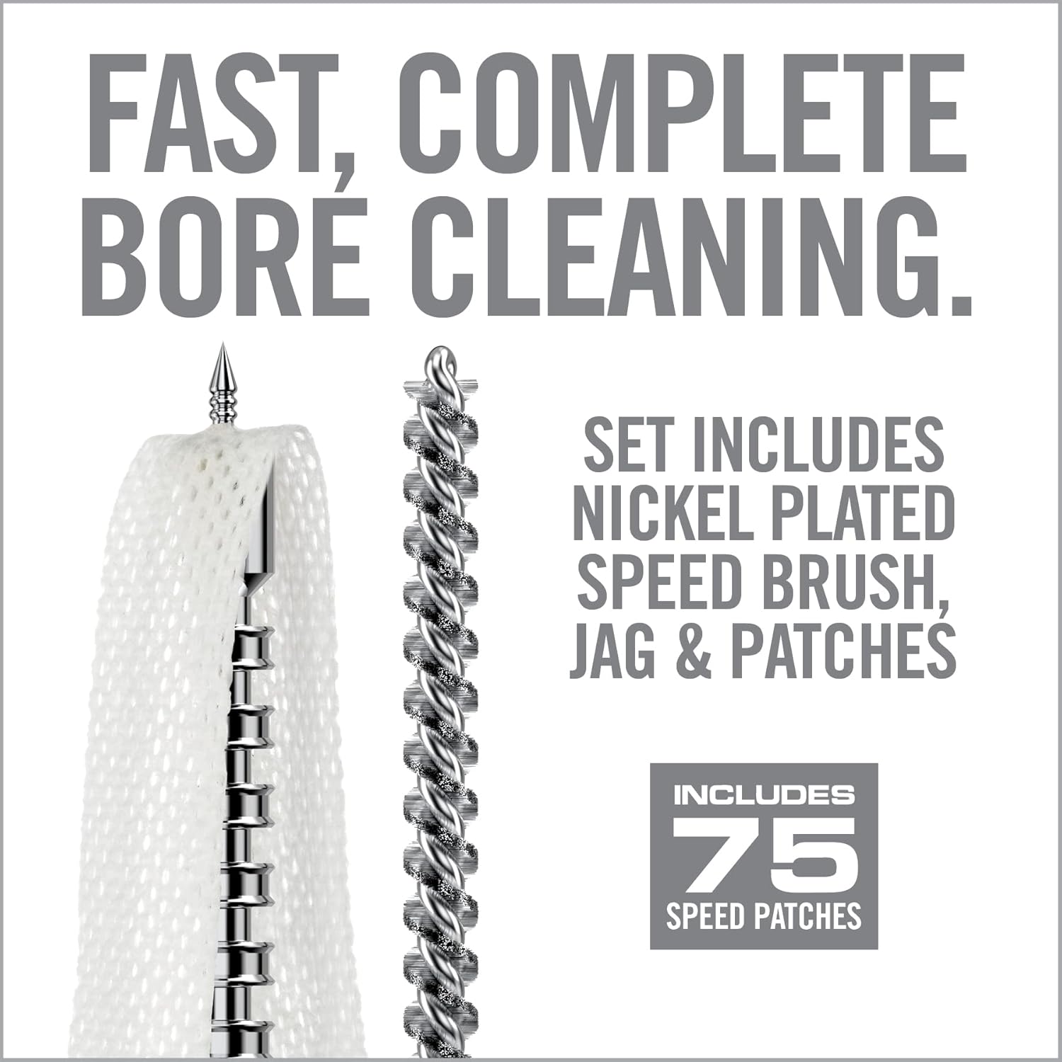 Real Avid Gun Cleaning Jag, Bore Brush & Gun Cleaning Patches Set, All in One Jag Set & Bore Brush Kit with Cleaning Patches