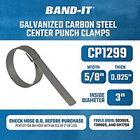 BAND-IT Galvanized Carbon Steel Center Punch Clamps
