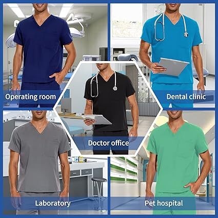 Conjunto de uniforme médico unisex