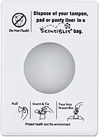 HOSPECO Scensibles Personal Disposal Bag Dispenser, Plastic, White