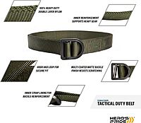 HERO'S PRIDE Tactical Duty Belt, High-Grade Nylon Webbing