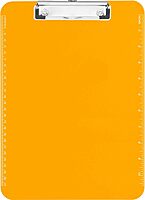 Business Source Sparco Products 01866 Plastic Clipboard,w/Flat Clip,9-Inch x12-Inch,Neon Orange
