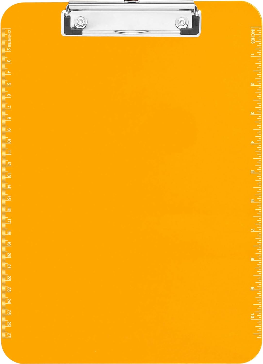 Business Source Sparco Products 01866 Plastic Clipboard,w/Flat Clip,9-Inch x12-Inch,Neon Orange