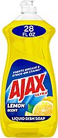 Ajax Dishwashing Detergent, Lemon Scent, 28 Oz Bottle, Case Of 9