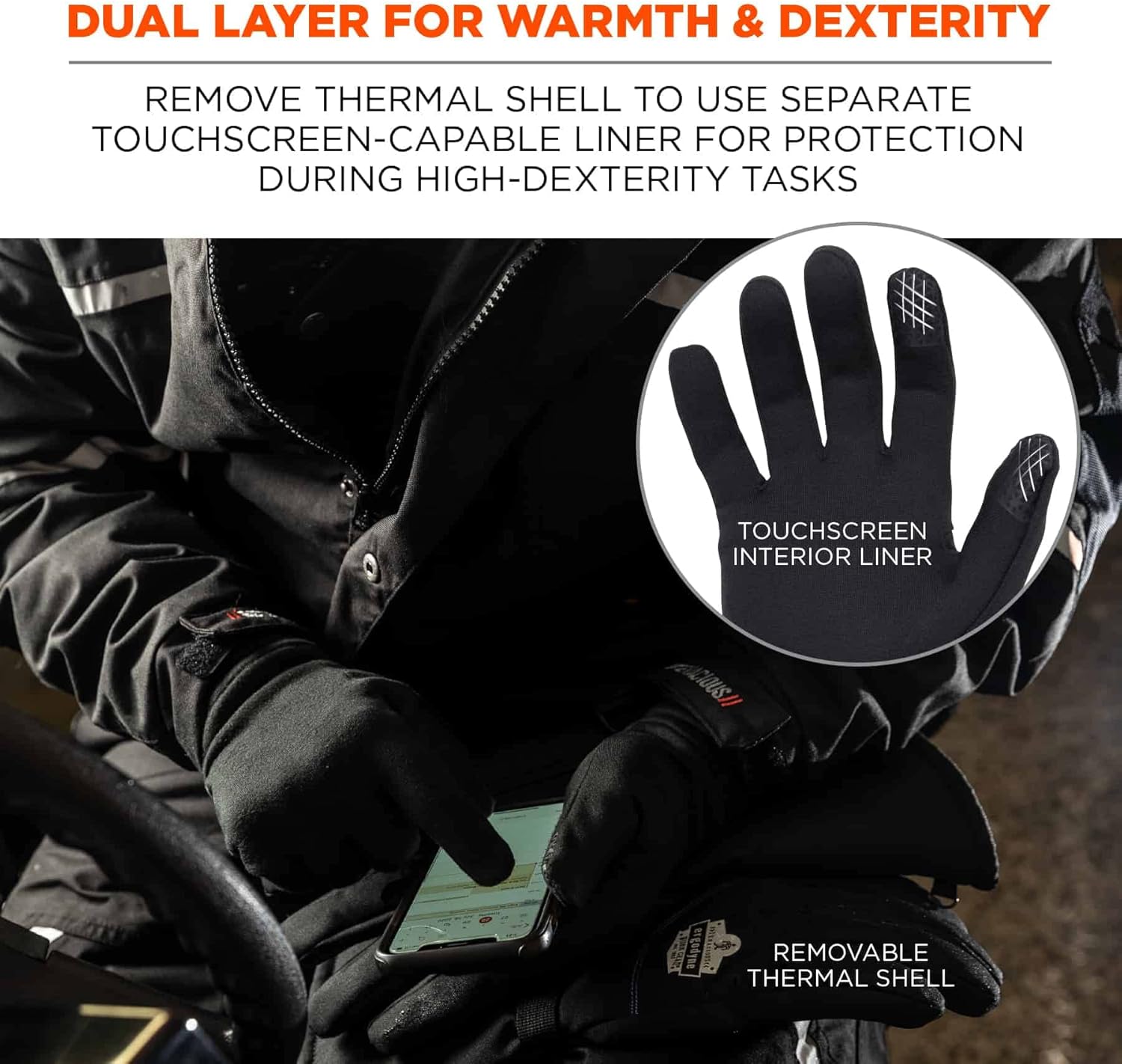 ERGODYNE ProFlex 825WP Thermal Waterproof Winter Work Gloves