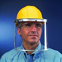 MCR Safety 181640A Polyethylene Terephthalate Aluminum Bound Universal Visor Safety Faceshield, Clear, 8-Inch by 15-1/2-Inch