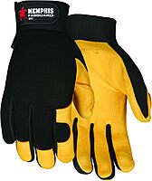 MCR Safety 901 Fasguard Premium Grain Deerskin Multi-Task Gloves with Spandex Back and Adjustable Wrist Closure