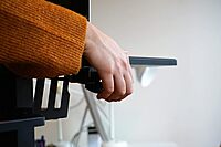 Victor DC550 High Rise Collection Mobile Adjustable Standing Desk (Dual-Tier) Black 25.6" x 17.7" x 45.3"