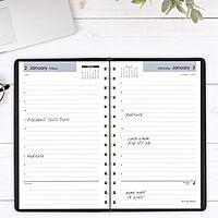 AT-A-GLANCE 2026 Appointment Book Planner, Daily, 5" x 8", Small, Hourly, DayMinder, Black (SK440026)