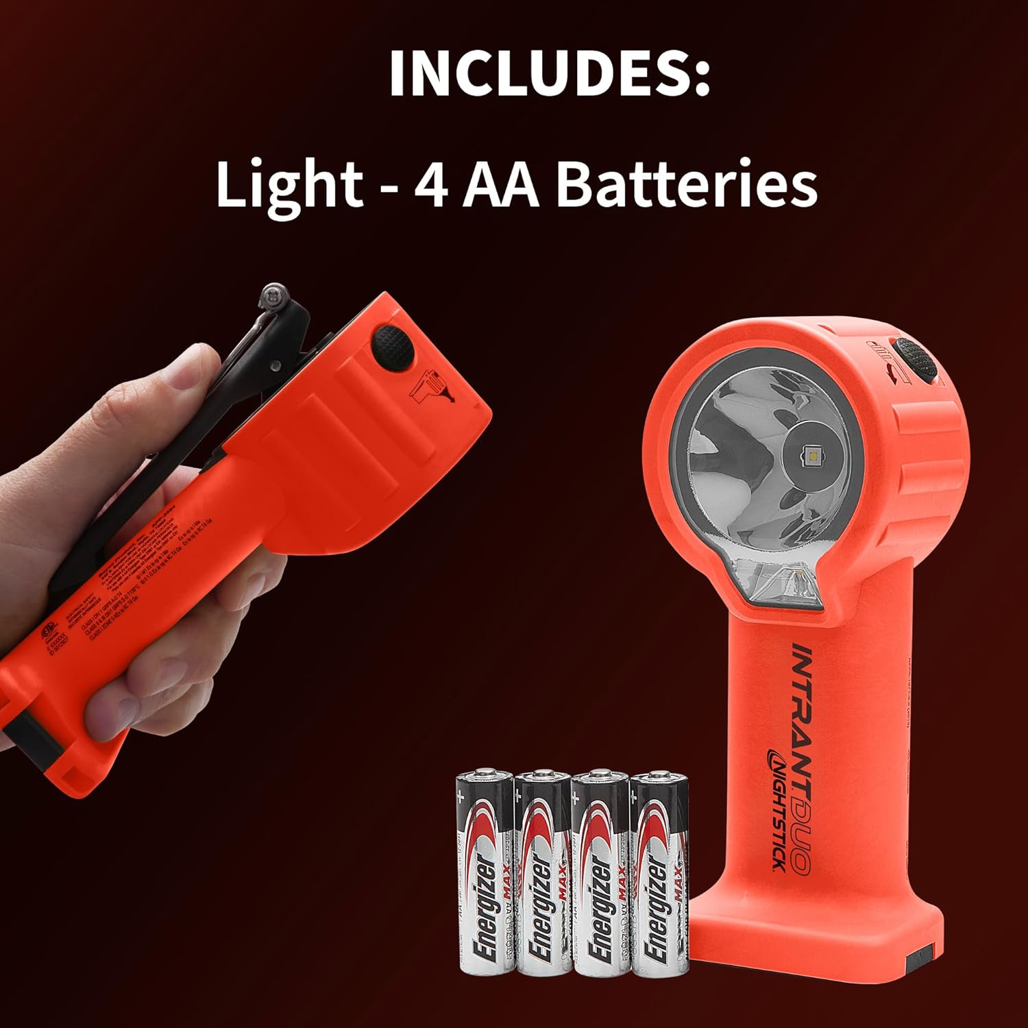 Nightstick INTRANT DUO TURBO Intrinsically Safe Dual-Light Angle Light - 4 AA