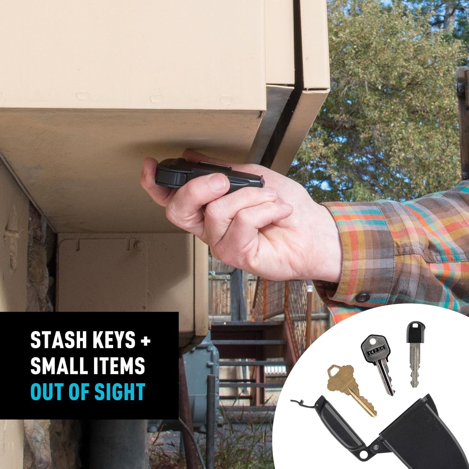 Nite Ize Hideout Magnetic Key Box - Waterproof Key Hider & Magnetic Key Holder