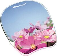 Fellowes Photo Gel Mouse Pad with Wrist Rest and MICROBAN
