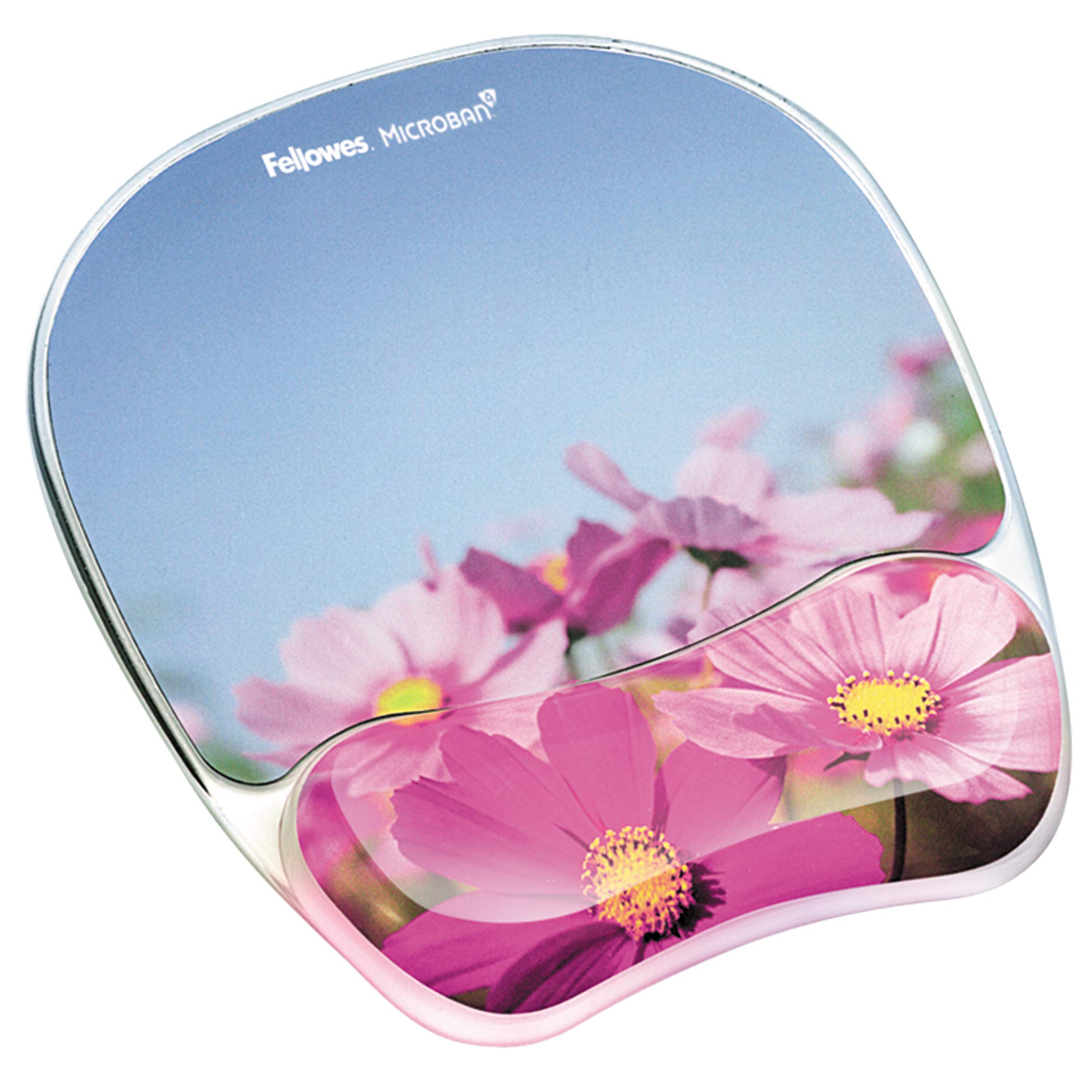 Fellowes Photo Gel Mouse Pad with Wrist Rest and MICROBAN