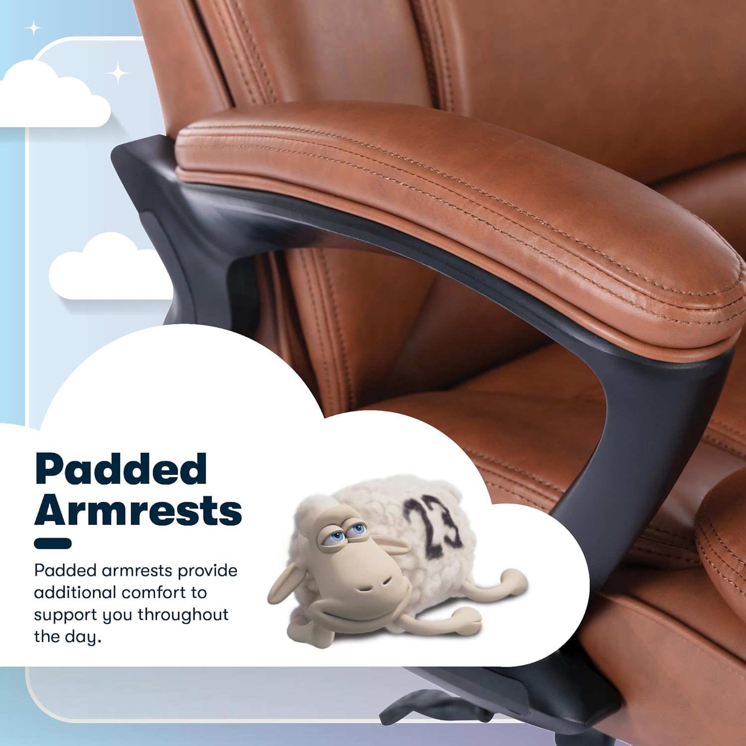 Serta Fairbanks Big & Tall Executive Office Chair, Ergonomic Comfy High-Back ComputerChairs with Lumbar Support