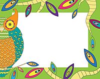 Barker Creek Name Badges & Self-Adhesive Labels, Bohemian Animals, Multi-Design, Multi-Purpose Name Tags, Gift Tags, and More! 3.5" x 2.75", 45 per Pkg, Home, School and Office Supplies (1548)