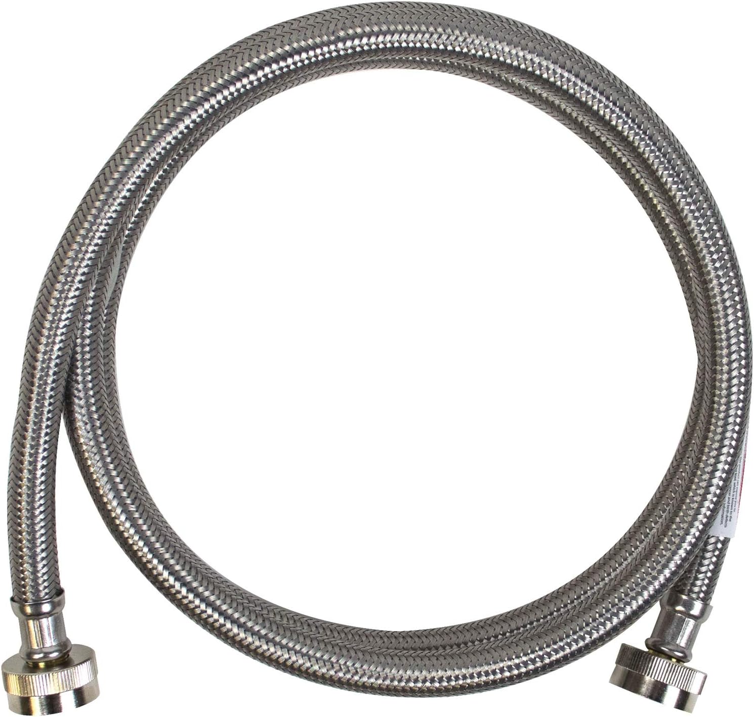 Certified Appliance Accessories Braided Stainless Steel Steam Dryer Installation Kit, 6ft - Stainless Steel, PVC, Polyester
