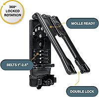 Hero's Pride Edge Radio Holder - Chicago PD Two Way Radio Holster for Duty Belt Up to 2.5" Wide - Police Radio Case Mounts on Duty Belt - Injection Molded Polymer Construction