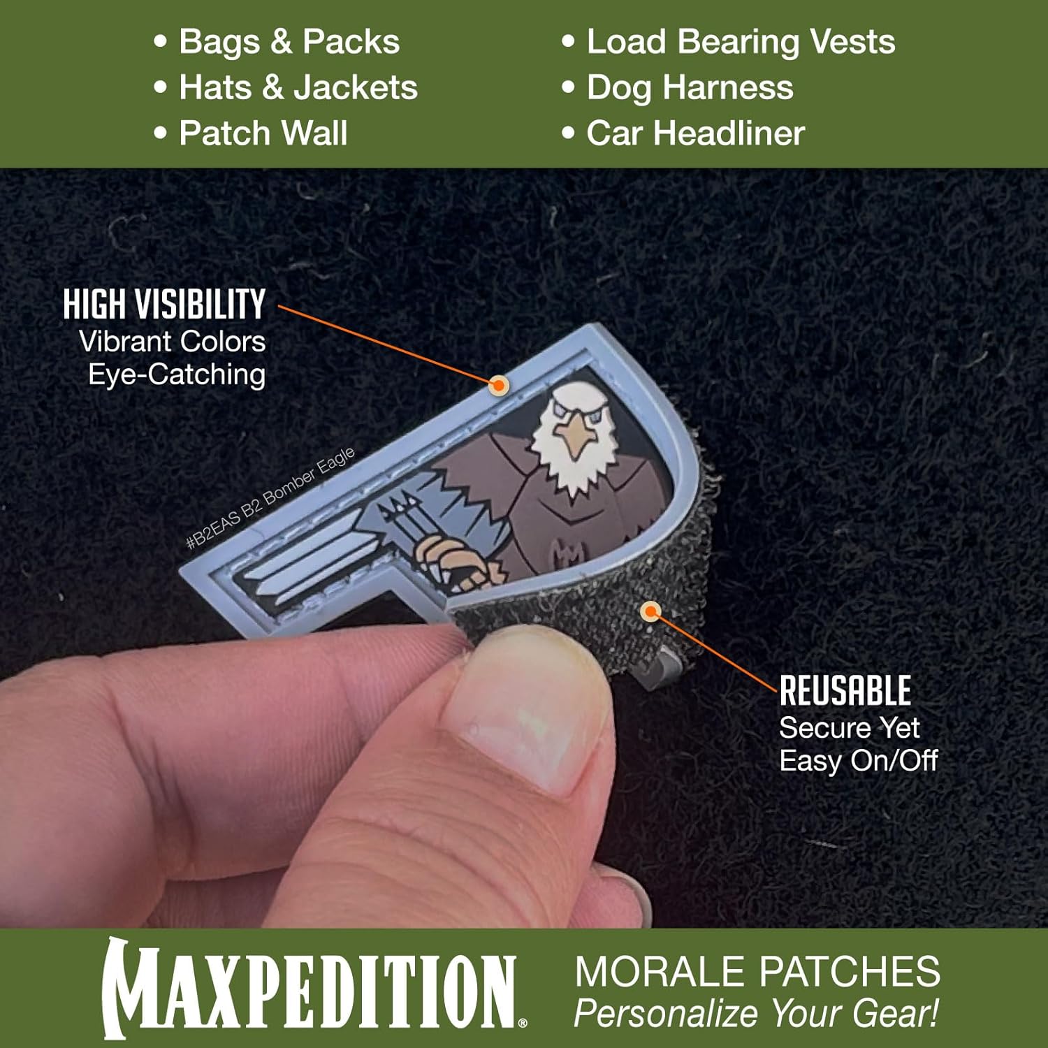 MAXPEDITION 3D PVC Morale Patch (Military/Patriotic)
