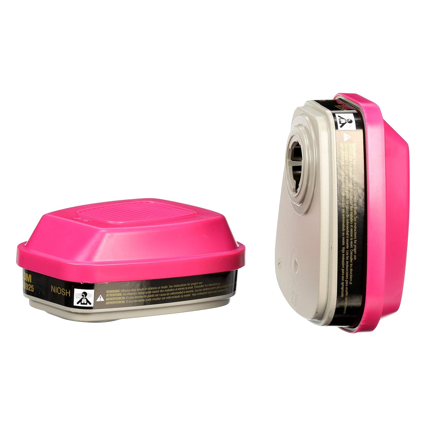 3M P100 Respirator Cartridge/Filter 60925, 1 Pair, NIOSH APPROVED, Protects Against Formaldehyde