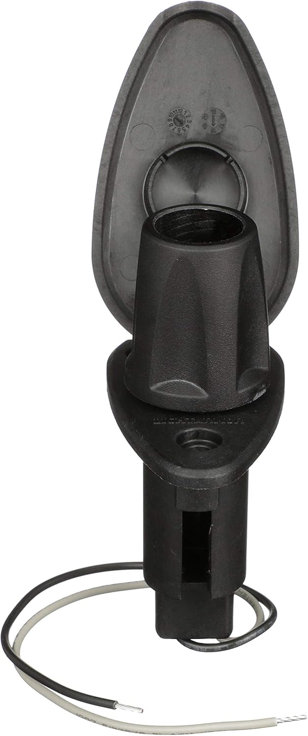Attwood 910T2PB-7 LightArmor™ 910R Series Teardrop Plug-in Light Base — for All-Around Pole Light, 2-Pin