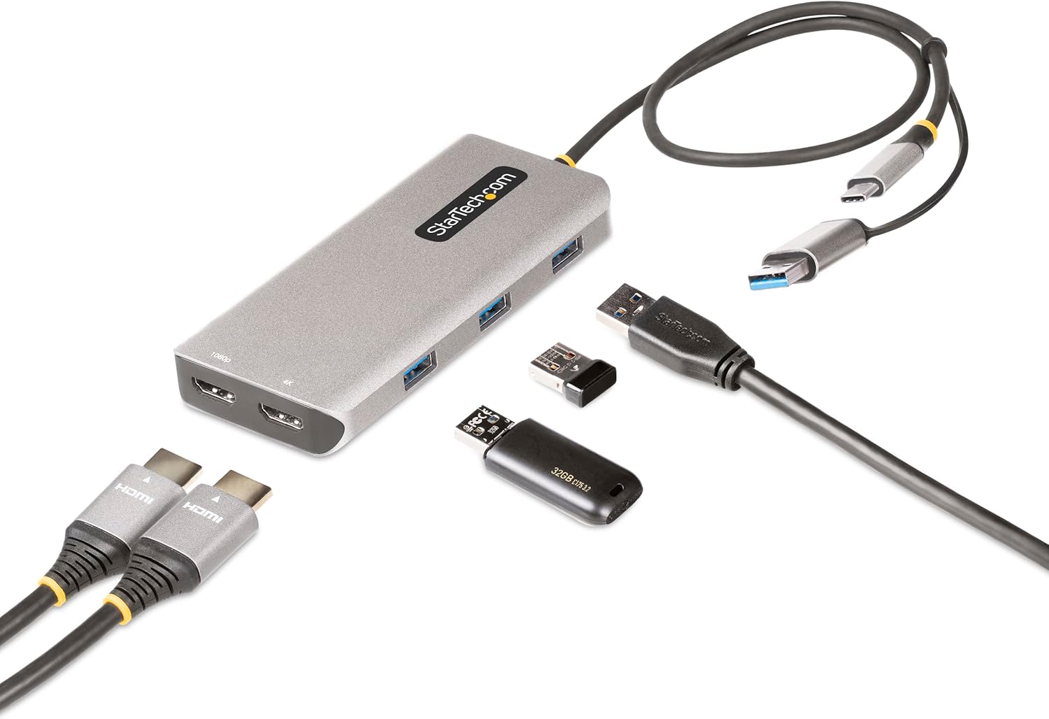 StarTech.com USB-C/USB-A Dual HDMI Multiport Adapter