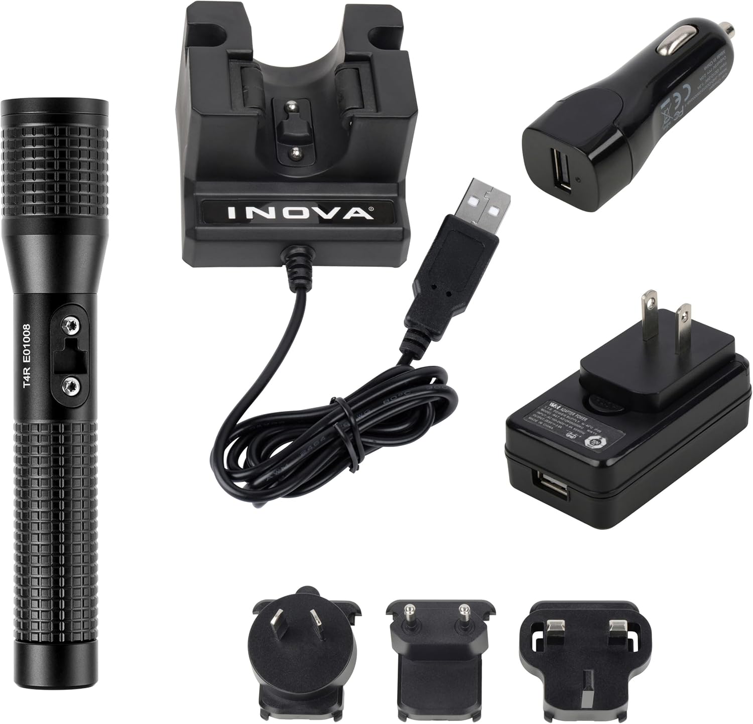 Nite Ize INOVA T4R Powerswitch Rechargeable Tactical Flashlight - 1300 Lumen Tactical Flashlight with Professional-Grade USB