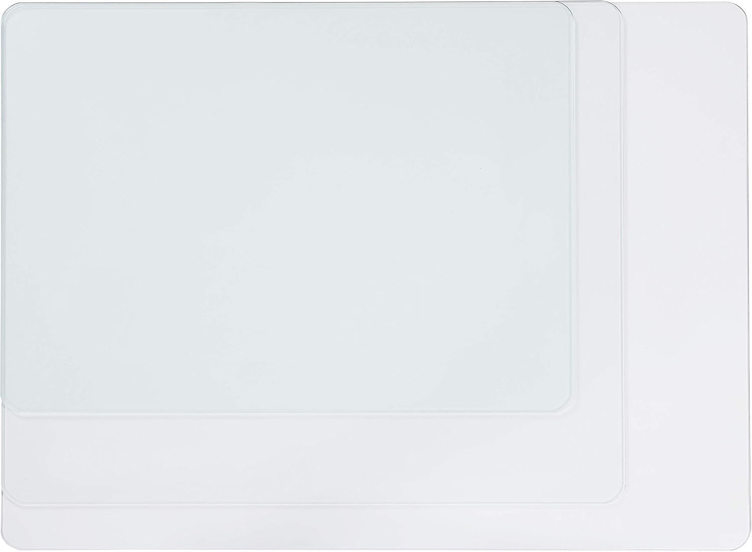 LORELL Tempered Glass Chairmat, Clear, 0.25" Thick, Rectangular