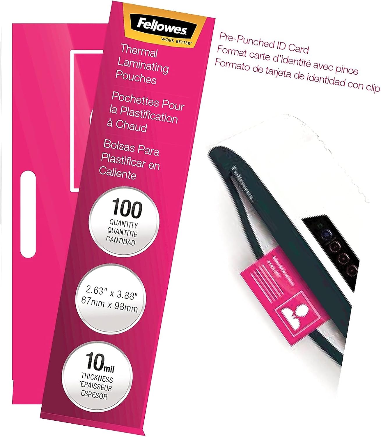 FELLOWES Hot Laminating Pouches for ID Cards