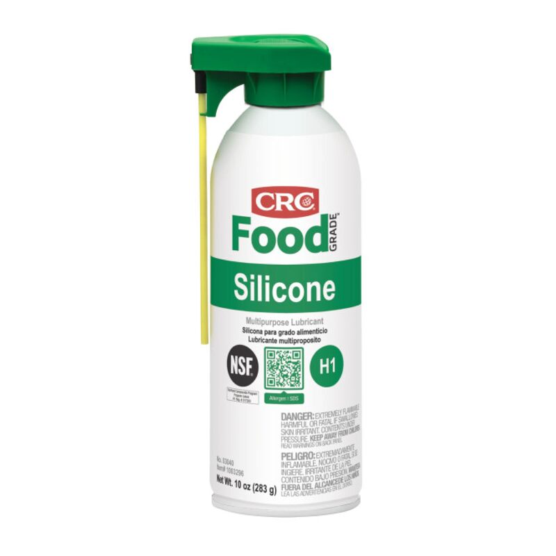 CRC Food Grade Silicone 03040 - 10 Wt. Oz., Multi-Purpose Silicone Lubricant for High Temperature Applications 10 Oz 1 Pack Silicone