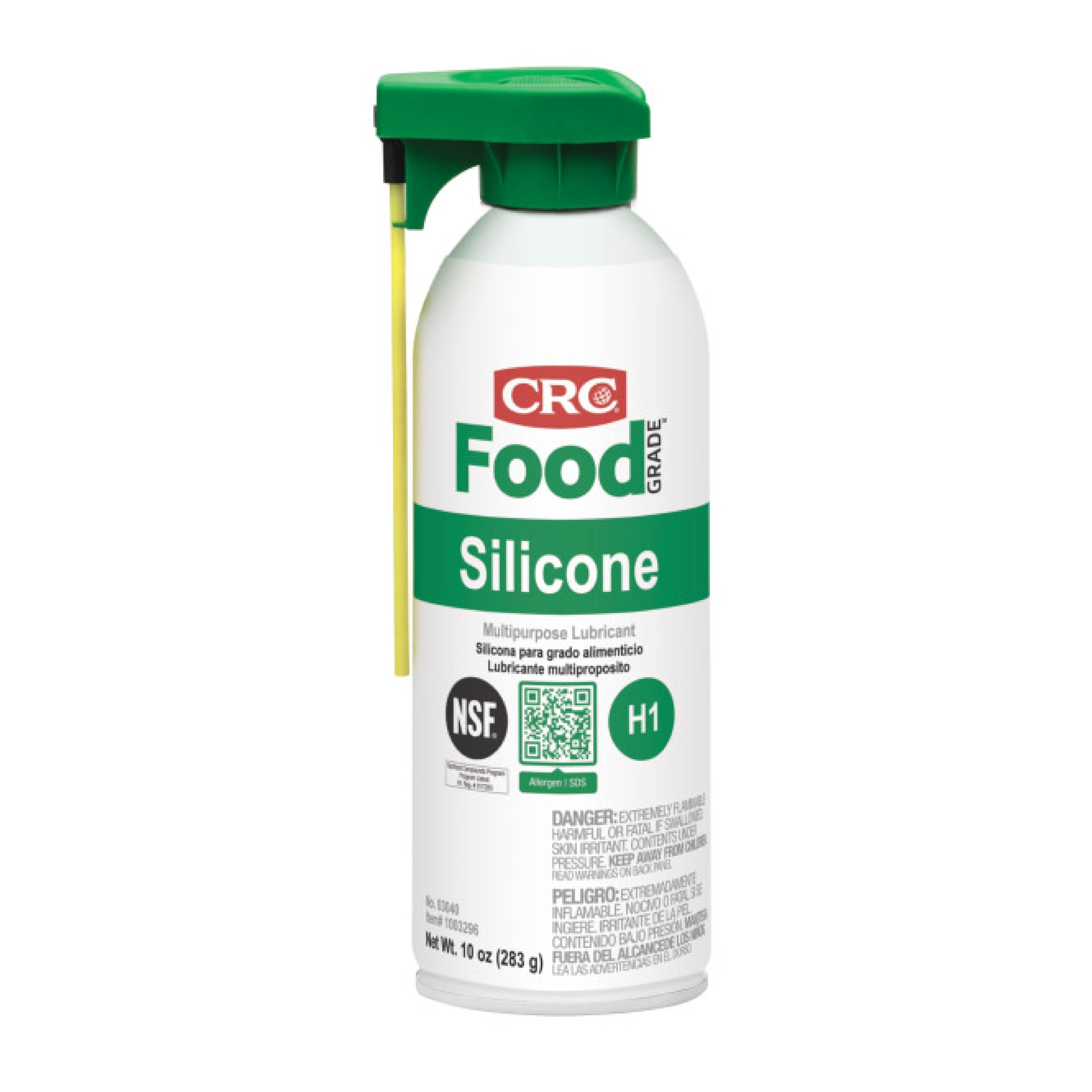 CRC Food Grade Silicone 03040 - 10 Wt. Oz., Multi-Purpose Silicone Lubricant for High Temperature Applications 10 Oz 1 Pack