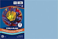 Tru-Ray® Construction Paper, 50% Recycled, 12" x 18", Sky Blue, Pack Of 50 SKY BLUE SKY BLUE 50-Count