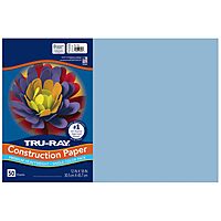 Tru-Ray® Construction Paper, 50% Recycled, 12" x 18", Sky Blue, Pack Of 50 SKY BLUE SKY BLUE 50-Count