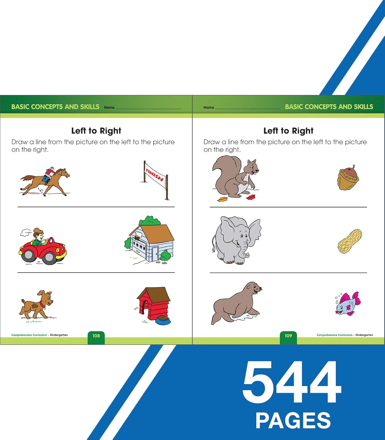 Comprehensive Curriculum of Basic Skills Kindergarten Workbooks All Subjects, Kindergarten Math, Reading Comprehension
