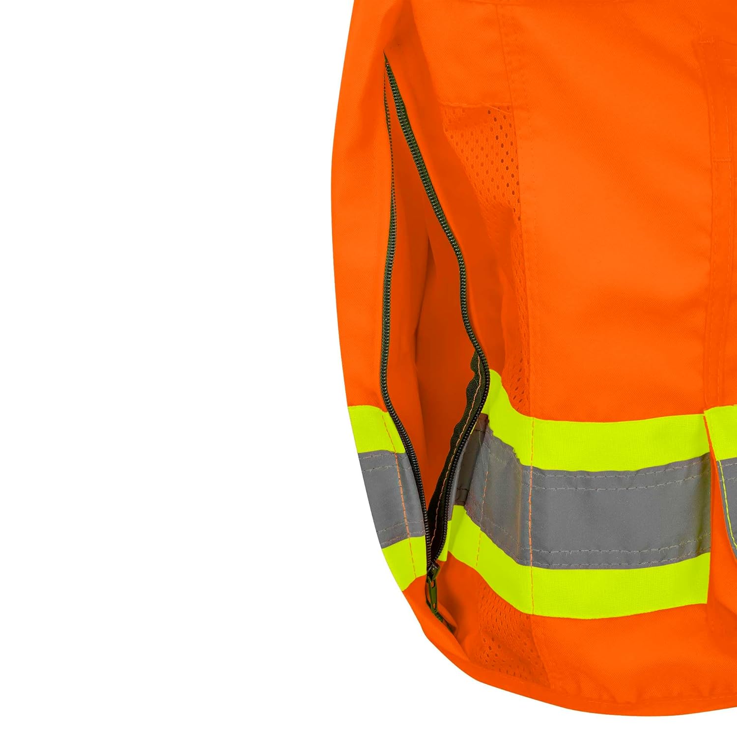 PIONEER Surveyor Safety Vest – Hi-Vis Reflective Woven 150D, 19 Pockets, Zipper
