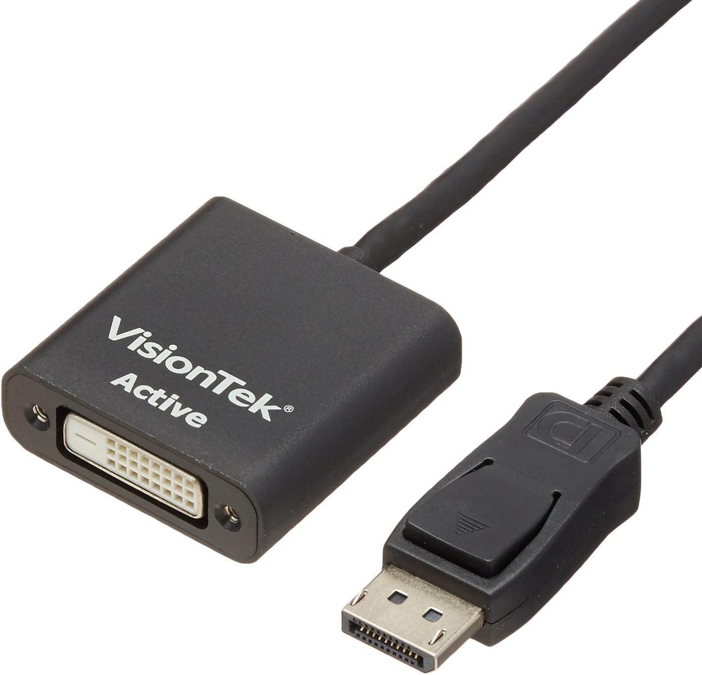 VisionTek DisplayPort to DVI-D Single Link Active Adapter, 7 Inches, Male to Female, for Lenovo, Dell, HP