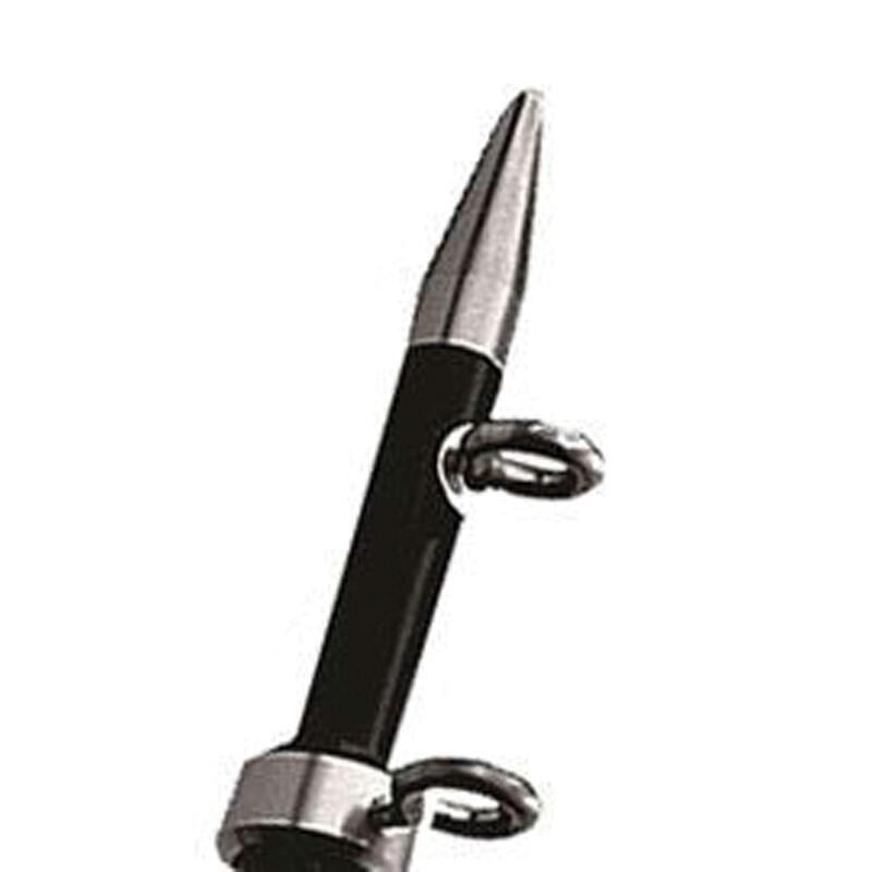 TACO Marine OT-0442BKA15 Aluminum Tele-Outrigger Pole - 1-1/8" x 15', Black/Silver