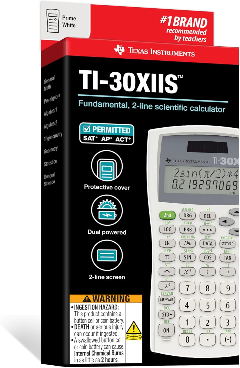 Texas Instruments TI-30X IIS Two-Line Scientific Calculator