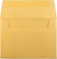 JAM PAPER Metallic Invitation Envelopes - Gold Stardream - 25/Pack