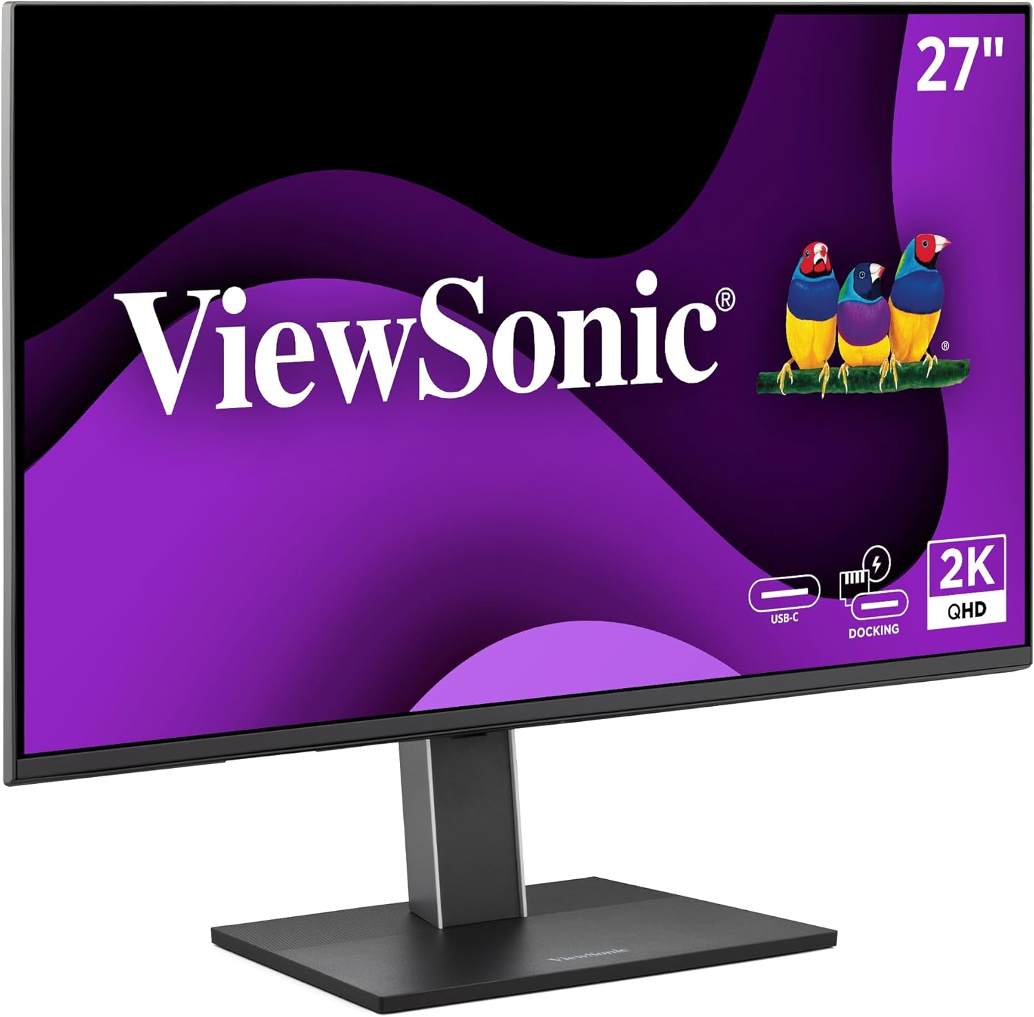 VIEWSONIC USB-C Docking Monitor with 100W, 5-Port USB Hub, HDMI & DisplayPort (Daisy Chain)