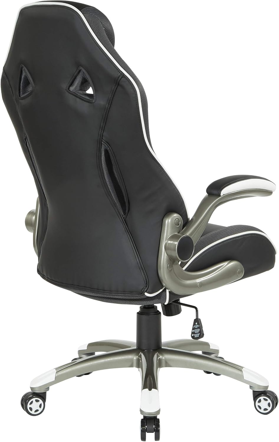 OSP Home Furnishings Xplorer 51 Ergonomic Adjustable High Back Gaming Chair with Lumbar Support and Padded Flip Arms