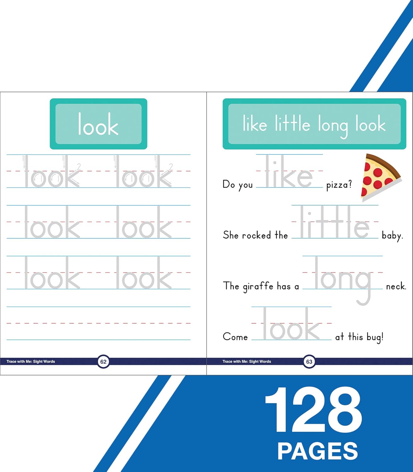 Carson Dellosa Trace With Me: Sight Words Handwriting Workbook for Kids Ages 3