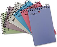 Mead Wirebound Top-Opening Memo Book, 3in x 5in, College Ruled, 100 Sheets