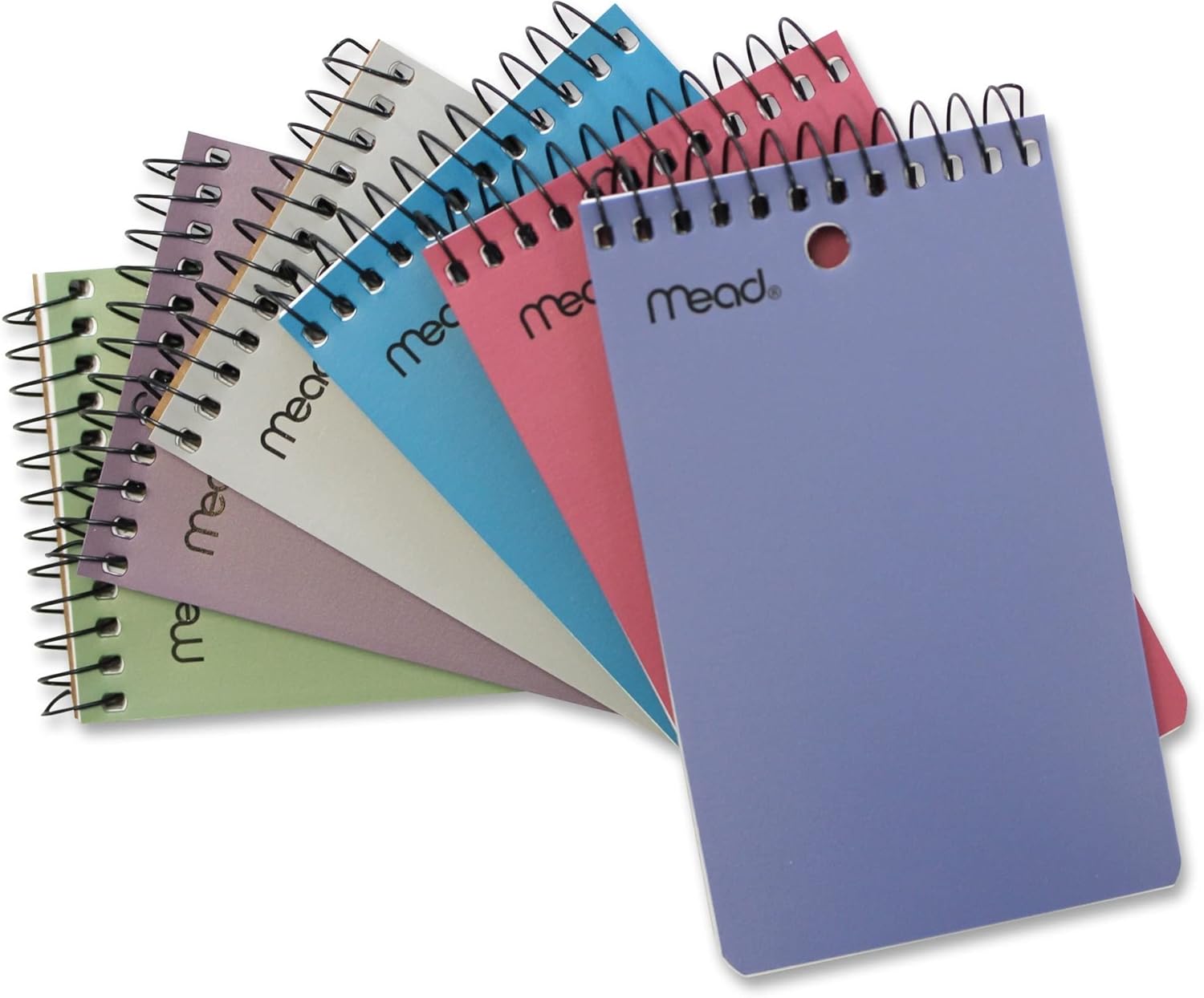 Mead Wirebound Top-Opening Memo Book, 3in x 5in, College Ruled, 100 Sheets