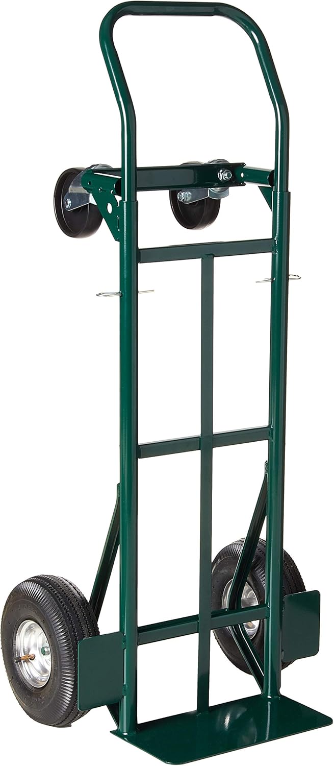 Harper Trucks Super-Steel Convertible Hand Truck, 700 lb Capacity, Telescoping Handle to 62" 10" Wheels